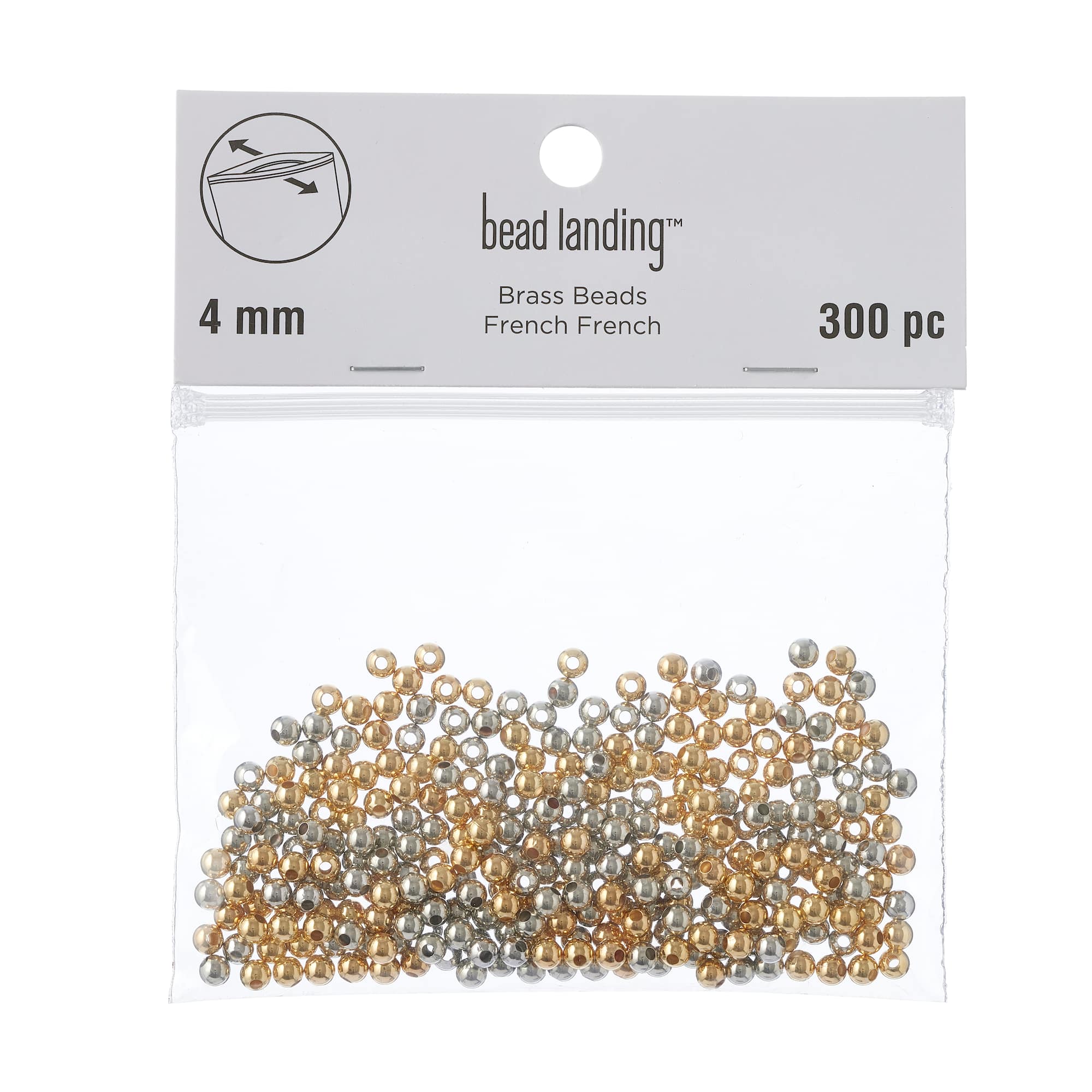 12 Packs: 300 ct. (3,600 total) Gold & Silver Craft Spacer Beads, 4mm by Bead Landing™